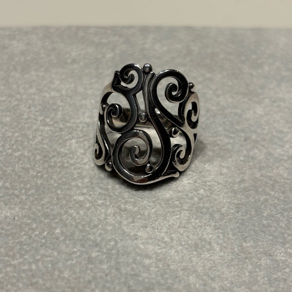 Retired James Avery Sterling Silver Open Sorrento Ring Size 6.5 - Picture 3 of 7
